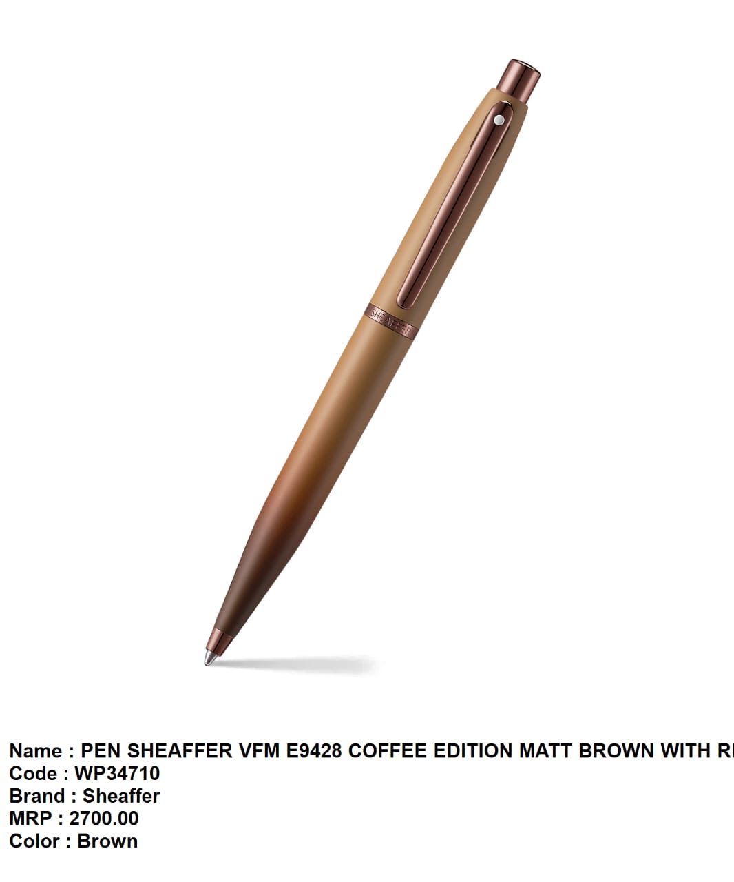 Pen sheaffer vfm E9428 coffee edition matt brown with red